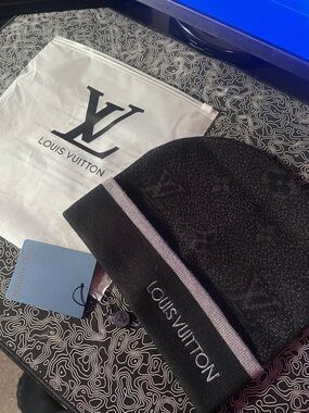 Louis Vuitton Black Beanie